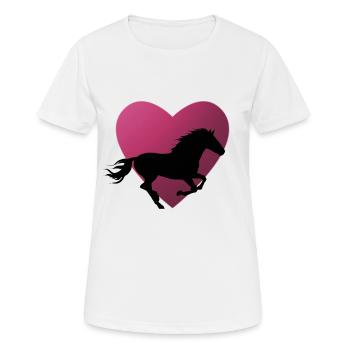 Horse horses riding equestrian pony western - Women's Breathable T-Shirt - white - Front - AI Model Female 172 dark (172cm)