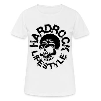 Mode de vie rock crâne - T-shirt respirant Femme - blanc - Devant - AI Model Female 172 dark (172cm)