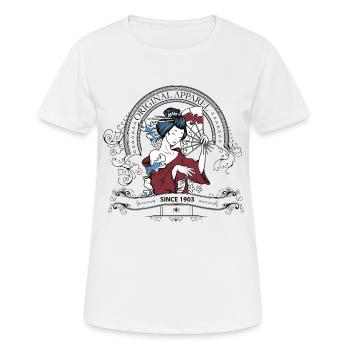 Japan Asiatisch Stäbchen Frau Chinesisch Geschenk - Frauen T-Shirt atmungsaktiv - Weiß - Vorne - AI Model Female 172 dark (172cm)