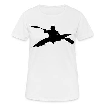 Kanu - Kajak - Frauen T-Shirt atmungsaktiv - Weiß - Vorne - AI Model Female 172 dark (172cm)