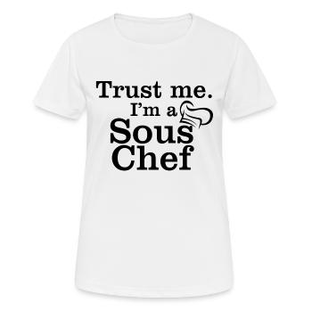 sous-chef - T-shirt respirant Femme - blanc - Devant - AI Model Female 172 dark (172cm)
