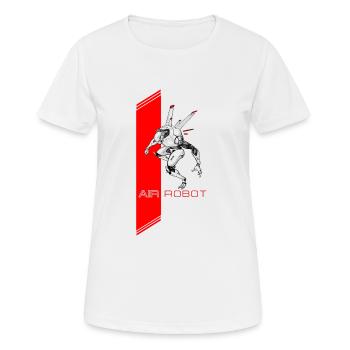 Luft Roboter - Frauen T-Shirt atmungsaktiv - Weiß - Vorne - AI Model Female 172 dark (172cm)