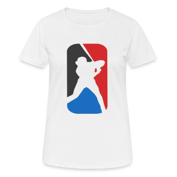 Baseball - Frauen T-Shirt atmungsaktiv - Weiß - Vorne - AI Model Female 172 dark (172cm)