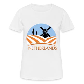 Hollande Netherlands Amsterdam cadeau vacances - T-shirt respirant Femme - blanc - Devant - AI Model Female 172 dark (172cm)