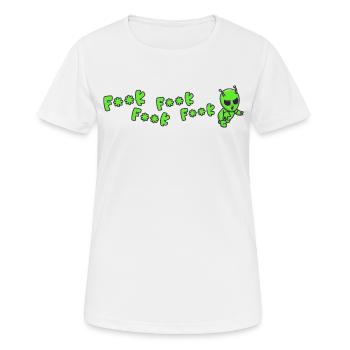 F**k F**k F**k Außerirdischer Fuck Fuck Fuck Alien - Frauen T-Shirt atmungsaktiv - Weiß - Vorne - AI Model Female 172 dark (172cm)