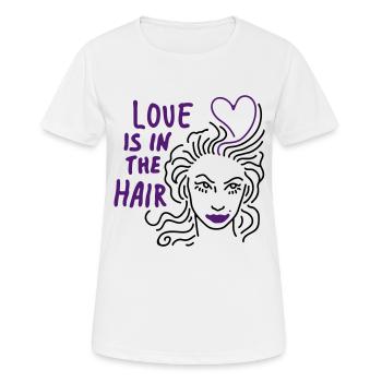 love hair - Women's Breathable T-Shirt - white - Front - AI Model Female 172 dark (172cm)