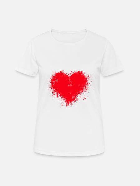 Heart - Women's Breathable T-Shirt - white