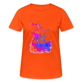 Ferris wheel - Women's Breathable T-Shirt - neon orange - Front - AI Model Female 172 dark (172cm)