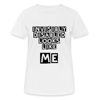 Invisibly Disabled - Women's Breathable T-Shirt - white - Front - AI Model Female 172 dark (172cm)