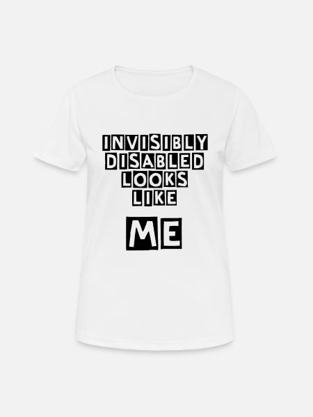 Invisibly Disabled - Women's Breathable T-Shirt - white