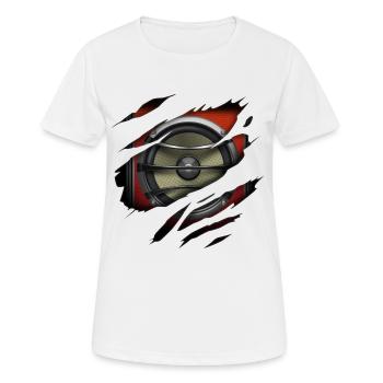 Lautsprecher 2 in mir - Frauen T-Shirt atmungsaktiv - Weiß - Vorne - AI Model Female 172 dark (172cm)