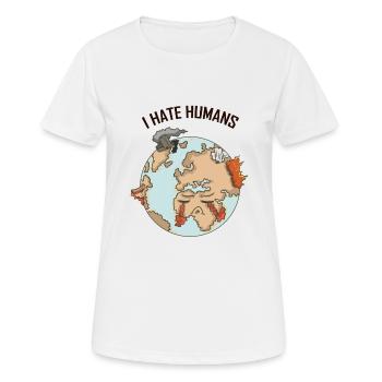 Erde Umweltschutz - Frauen T-Shirt atmungsaktiv - Weiß - Vorne - AI Model Female 172 dark (172cm)