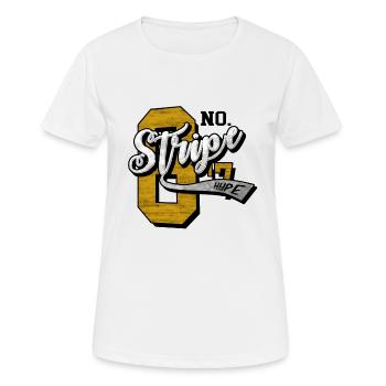Stripe Hype - Frauen T-Shirt atmungsaktiv - Weiß - Vorne - AI Model Female 172 dark (172cm)
