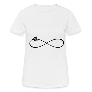 Stricken Wolle Stricknadeln Infinity Unendlichkeit - Frauen T-Shirt atmungsaktiv - Weiß - Vorne - AI Model Female 172 dark (172cm)