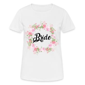 jeune mariée - T-shirt respirant Femme - blanc - Devant - AI Model Female 172 dark (172cm)