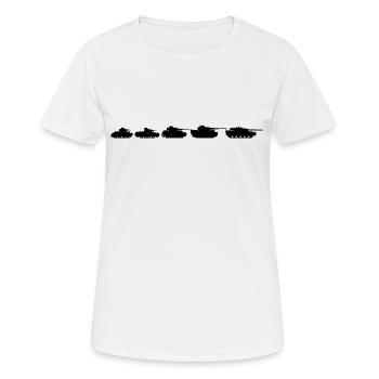 chars allemands Leopard 2 Evolution Tiger Panzer2 - T-shirt respirant Femme - blanc - Devant - AI Model Female 172 dark (172cm)