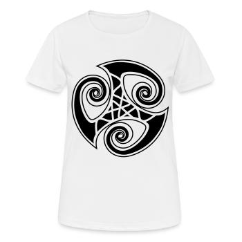 Keltisch - Frauen T-Shirt atmungsaktiv - Weiß - Vorne - AI Model Female 172 dark (172cm)