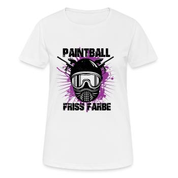 Paintball - couleur Friss - T-shirt respirant Femme - blanc - Devant - AI Model Female 172 dark (172cm)