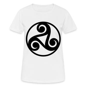Keltisches Symbol - Frauen T-Shirt atmungsaktiv - Weiß - Vorne - AI Model Female 172 dark (172cm)