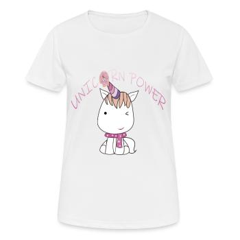 Puissance de la licorne - T-shirt respirant Femme - blanc - Devant - AI Model Female 172 dark (172cm)