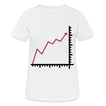 Diagramm - Frauen T-Shirt atmungsaktiv - Weiß - Vorne - AI Model Female 172 dark (172cm)
