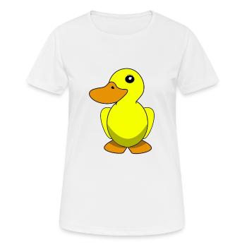Ente Quietscheente gelb Kinder - Frauen T-Shirt atmungsaktiv - Weiß - Vorne - AI Model Female 172 dark (172cm)