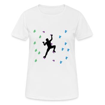 Grimpeur Bouldering Escalade Bouldering - T-shirt respirant Femme - blanc - Devant - AI Model Female 172 dark (172cm)