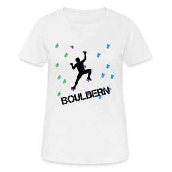 Bouldern Escalade Bouldering Grimpeurs - T-shirt respirant Femme - blanc - Devant - AI Model Female 172 dark (172cm)