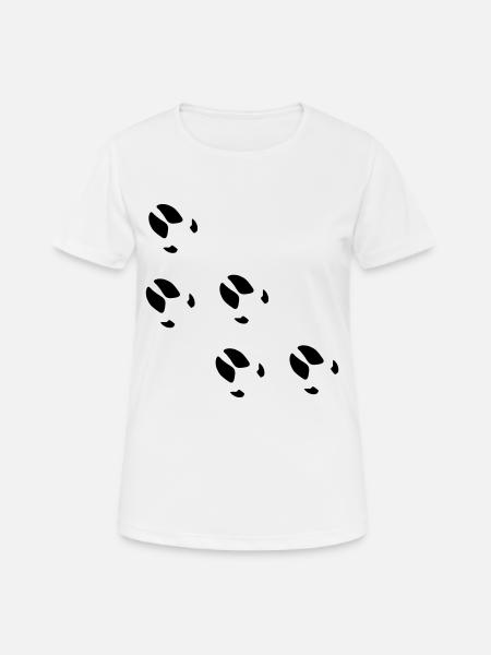 fingerabdruck schwein spuren - Frauen T-Shirt atmungsaktiv - Weiß