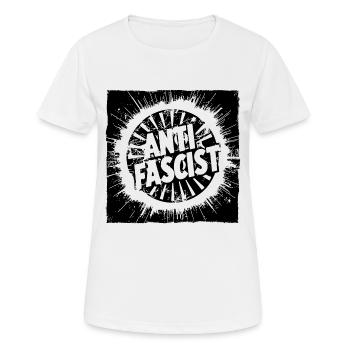 anti faschist antifaschist - Frauen T-Shirt atmungsaktiv - Weiß - Vorne - AI Model Female 172 dark (172cm)