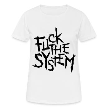 baiser le système - T-shirt respirant Femme - blanc - Devant - AI Model Female 172 dark (172cm)