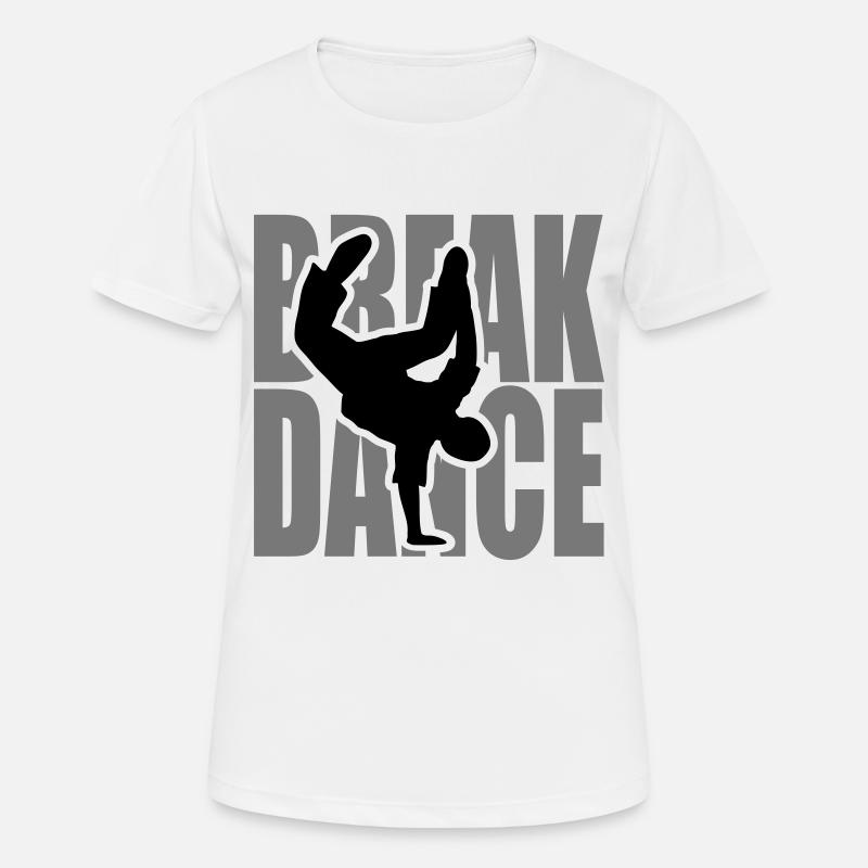 Breakdance danseur breakdancer breakdancing - T-shirt respirant Femme - blanc