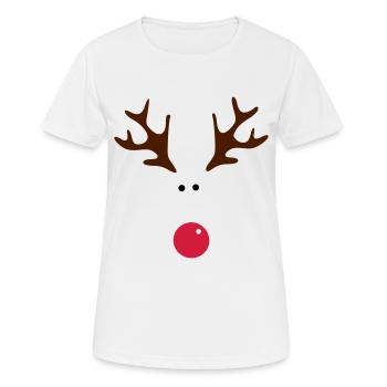 Rudolph - Women's Breathable T-Shirt - white - Front - AI Model Female 172 dark (172cm)