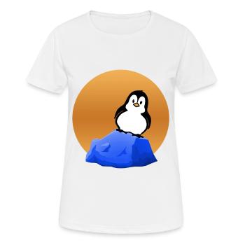 Pingouin sur l' - Pingouin sur l' - T-shirt respirant Femme - blanc - Devant - AI Model Female 172 dark (172cm)