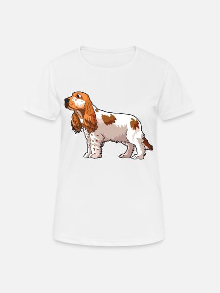Cocker Spaniel Dog - Women's Breathable T-Shirt - white