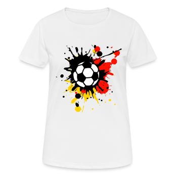 Germany Fan Flag - Women's Breathable T-Shirt - white - Front - AI Model Female 172 dark (172cm)