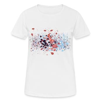 colour splash graffiti - Women's Breathable T-Shirt - white - Front - AI Model Female 172 dark (172cm)