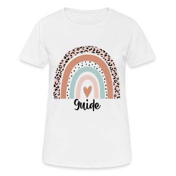 Guide Rainbow Leopard Drôle Guide Cadeau - T-shirt respirant Femme - blanc - Devant - AI Model Female 172 dark (172cm)