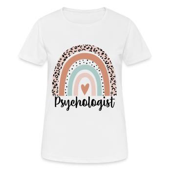 Psychologist Rainbow Leopard Funny Psychologist - Women's Breathable T-Shirt - white - Front - AI Model Female 172 dark (172cm)