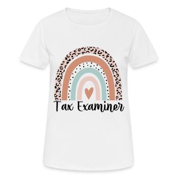Steuerprüfer Regenbogen Leopard Lustiger Steuerprüfer - Frauen T-Shirt atmungsaktiv - Weiß - Vorne - AI Model Female 172 dark (172cm)