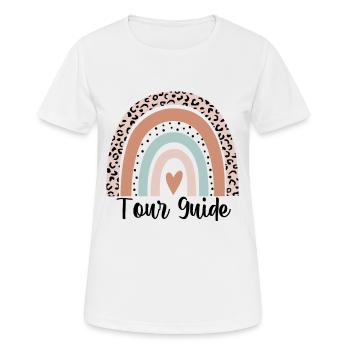 Guide touristique Rainbow Leopard Drôle de guide touristique Cadeau - T-shirt respirant Femme - blanc - Devant - AI Model Female 172 dark (172cm)