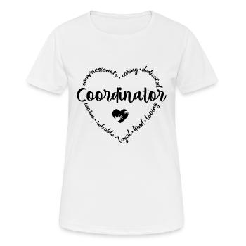 Coordinateur - T-shirt respirant Femme - blanc - Devant - AI Model Female 172 dark (172cm)