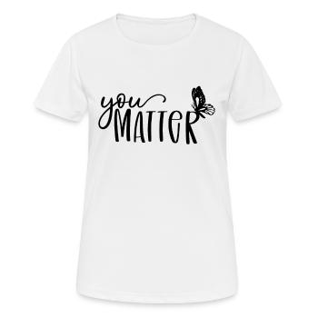 You Matter Butterfly Ptsd Bipolar Mental Health - Women's Breathable T-Shirt - white - Front - AI Model Female 172 dark (172cm)
