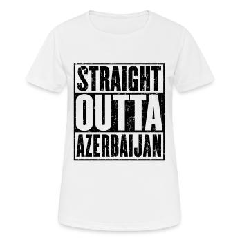 Straight Outta Azerbaijan - Women's Breathable T-Shirt - white - Front - AI Model Female 172 dark (172cm)