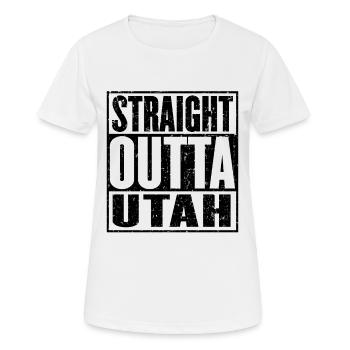 Gerade Outta Utah - Frauen T-Shirt atmungsaktiv - Weiß - Vorne - AI Model Female 172 dark (172cm)
