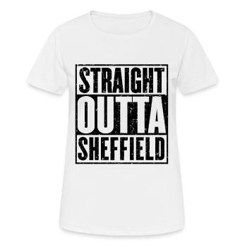 Direkt Outta Sheffield - Frauen T-Shirt atmungsaktiv - Weiß - Vorne - AI Model Female 172 dark (172cm)