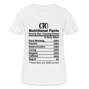 Cto Nutrition Facts Funny - Women's Breathable T-Shirt - white - Front - AI Model Female 172 dark (172cm)