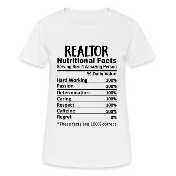 Makler Nährwertangaben Lustig - Frauen T-Shirt atmungsaktiv - Weiß - Vorne - AI Model Female 172 dark (172cm)