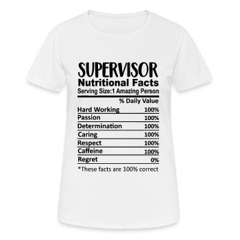 Supervisor Nährwertangaben Lustig - Frauen T-Shirt atmungsaktiv - Weiß - Vorne - AI Model Female 172 dark (172cm)