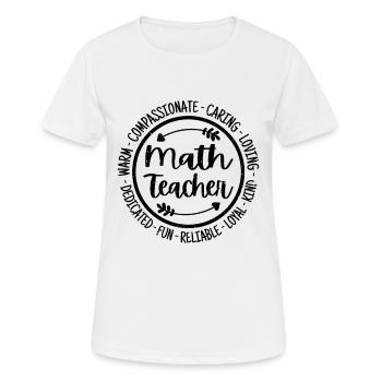 Mathelehrer Vintage Geschenk - Frauen T-Shirt atmungsaktiv - Weiß - Vorne - AI Model Female 172 dark (172cm)
